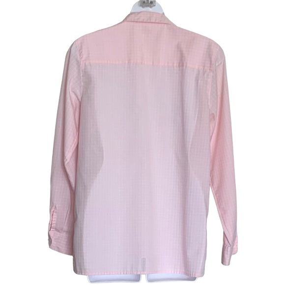 Foxcroft Wrinkle Free Pink Check Shirt Sz 4 - Picture 2 of 6